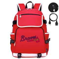 Atlanta Braves Backpack School Notebook Travel Bags