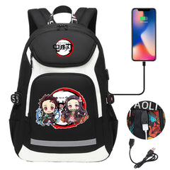Demon Slayer Kimetsu No Yaiba Backpack School Notebook Travel Bags With USB