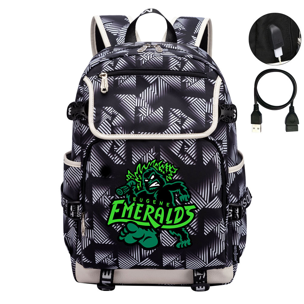 Eugene Emeralds Backpack School Notebook Travel Bags