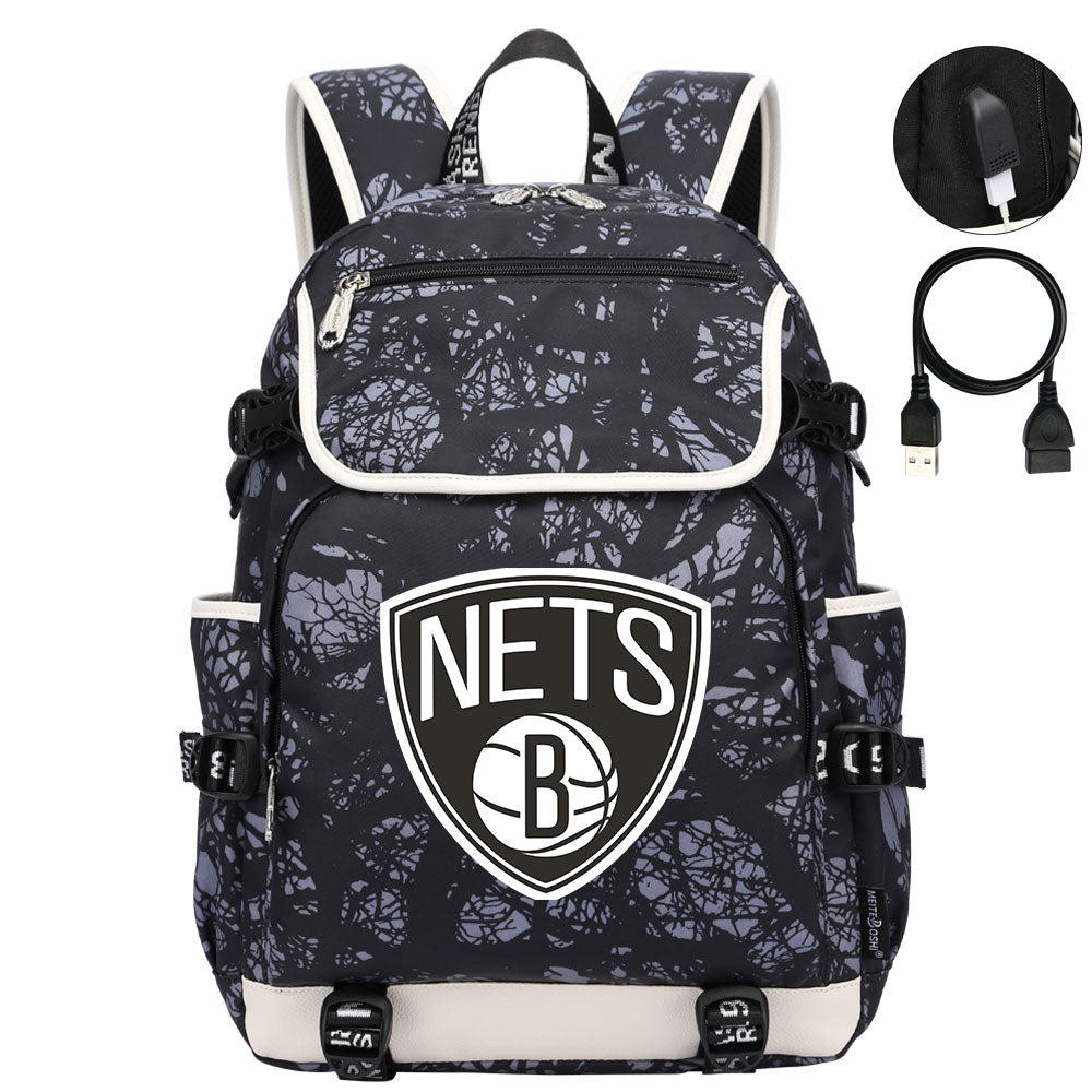 Brooklyn Nets Backpack School Notebook Travel Bags