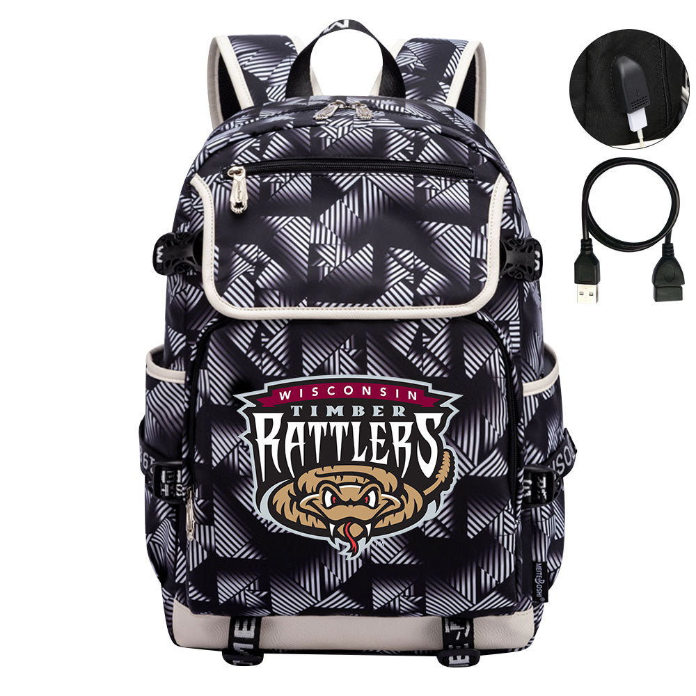 Wisconsin Timber Rattlers Backpack School Notebook Travel Bags