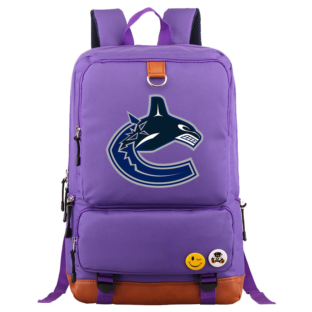 Vancouver Canucks Hockey Team Proof Backpack NoteBook Laptop School Bag