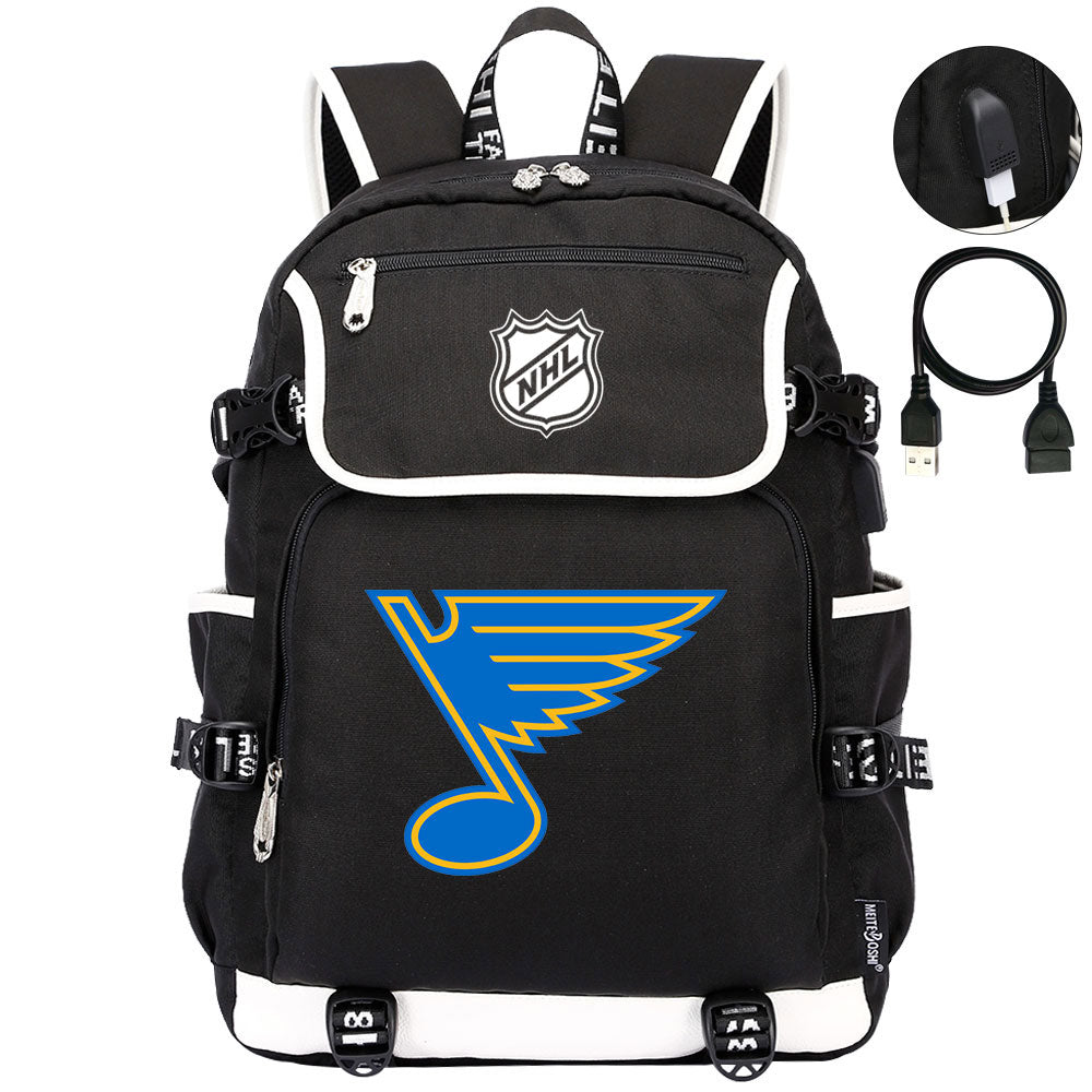 St Louis Blues Hockey Team Backpack School Notebook Travel Bags