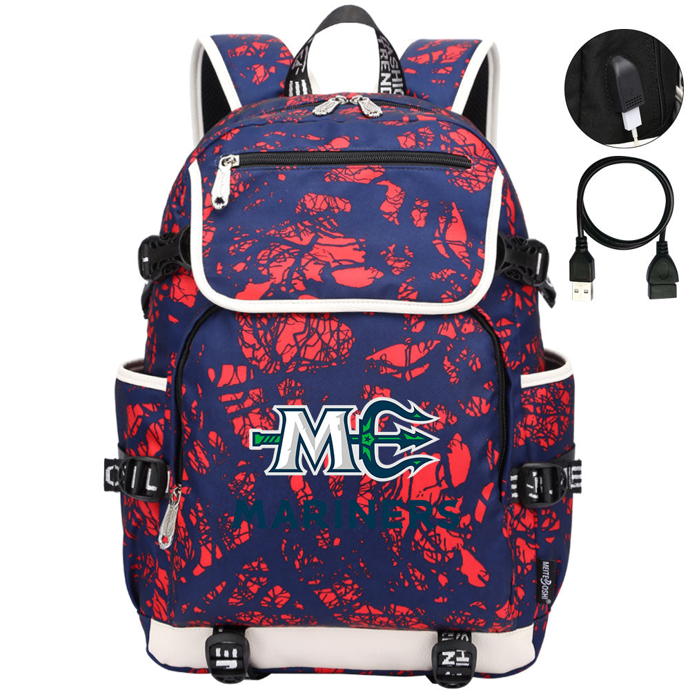 Maine Mariners Hockey League Backpack School Notebook Travel Bag