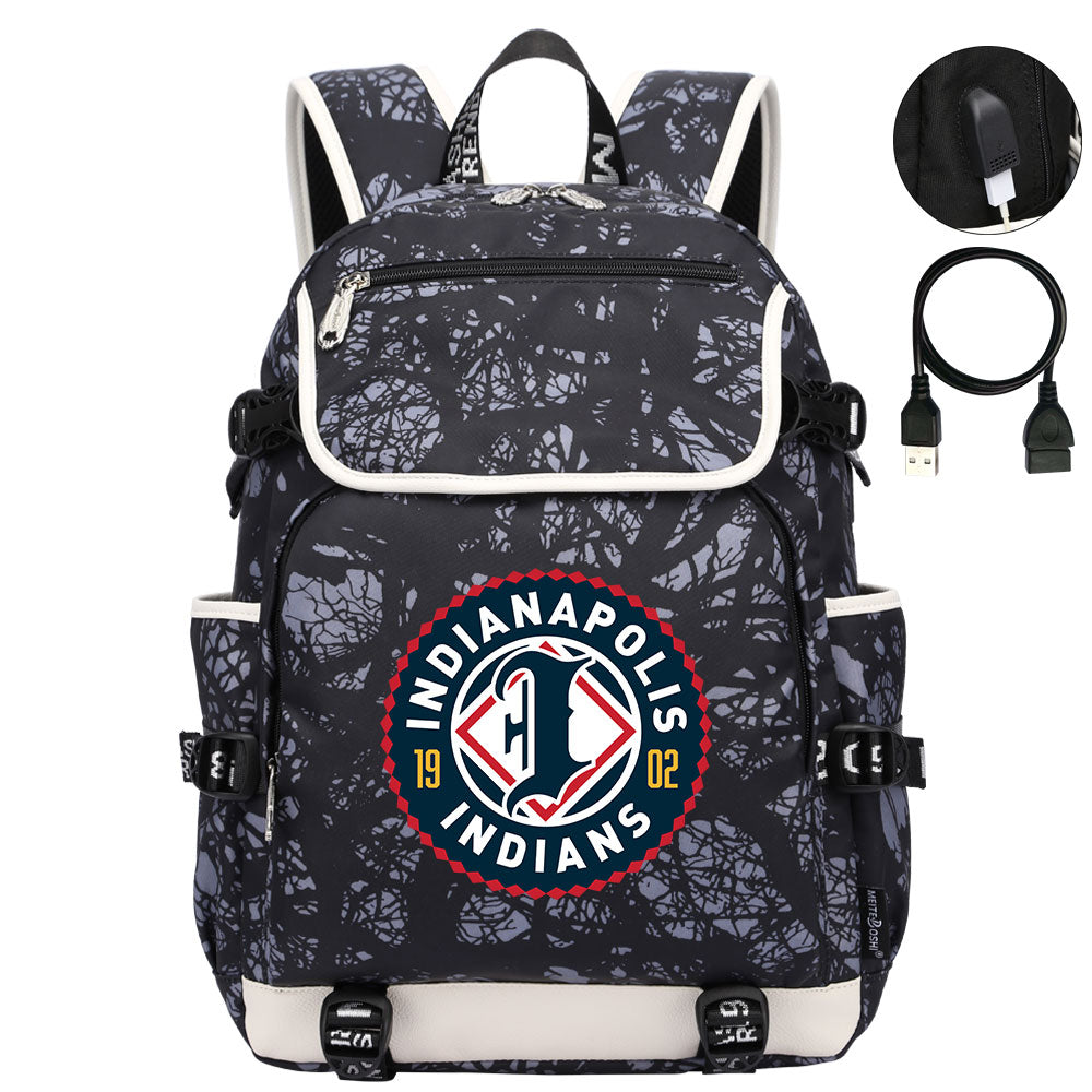 Indianapolis Indians Backpack School Notebook Travel Bags