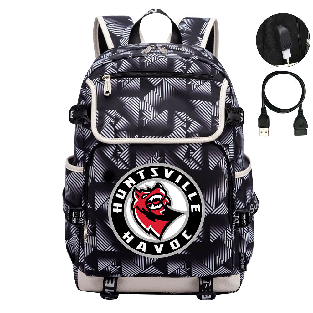 Huntsville Havoc Hockey League Backpack School Notebook Travel Bag