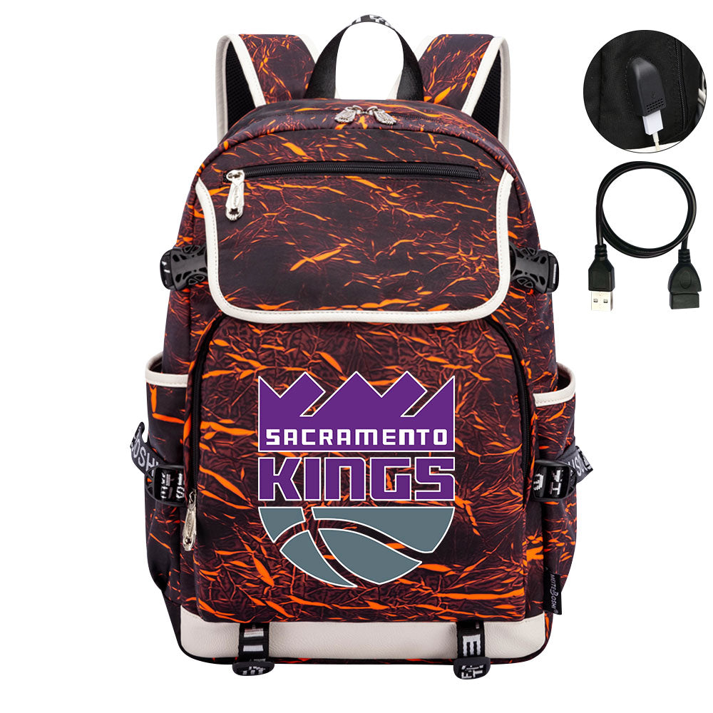 Sacramento Kings Backpack School Notebook Travel Bags