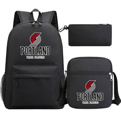 Portland Trail Blazers Basketball School Backpack Shoulder Bag Pencil Bags 3pcs Set