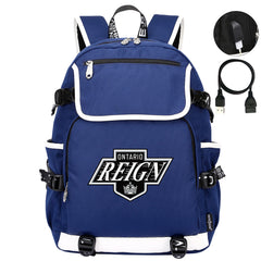 Ontario Reign Hockey League Backpack School Notebook Travel Bag