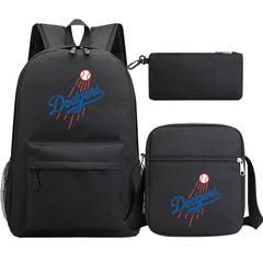 LA Dodgers Baseball School Backpack Shoulder Bag Pencil Bags 3pcs Set