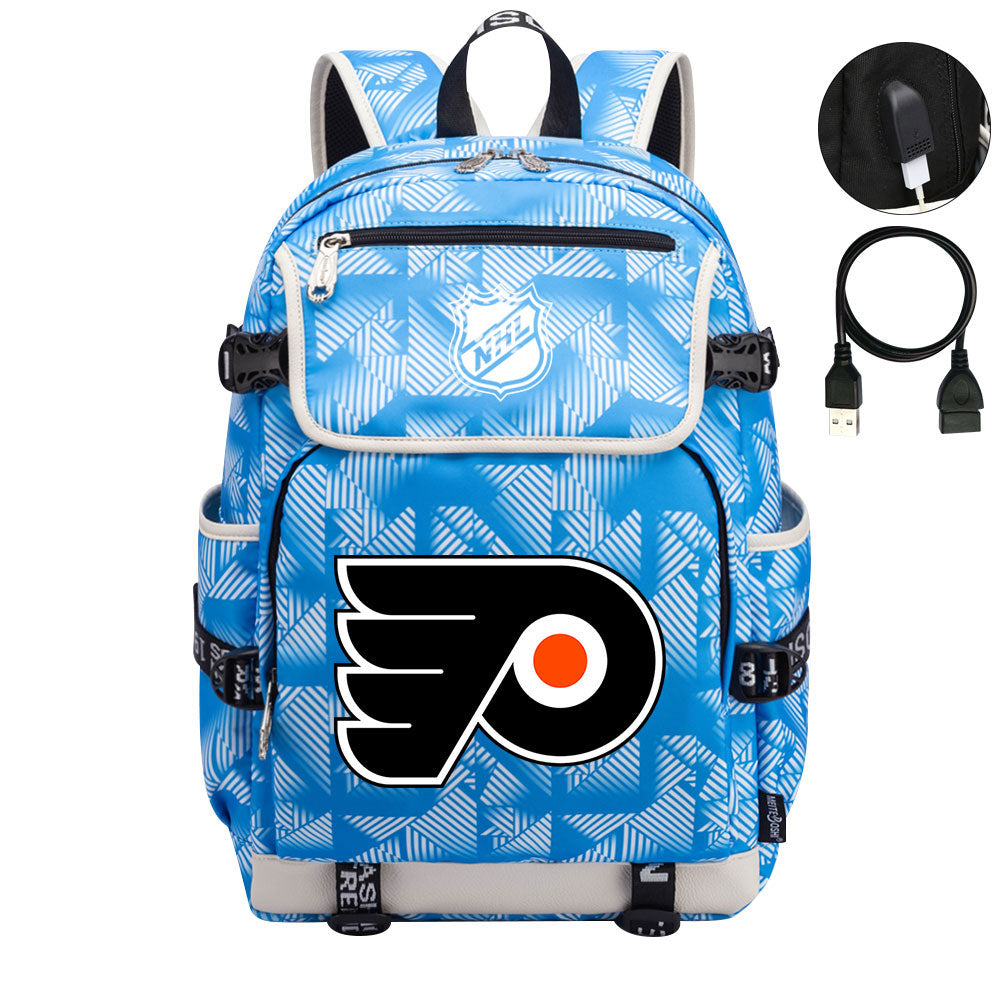 Philadelphia Flyers Hockey League Backpack School Notebook Travel Bag