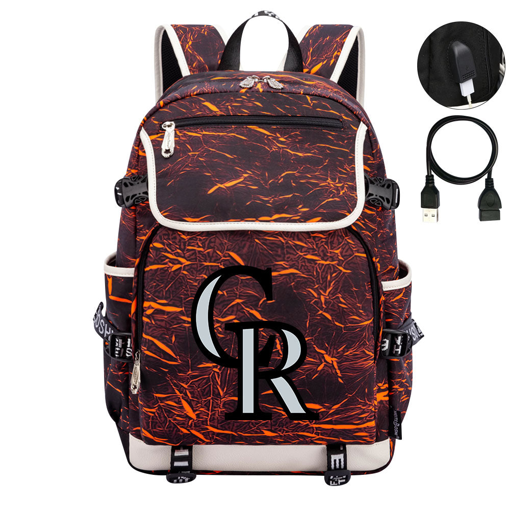 Colorado Rockies Backpack School Notebook Travel Bags