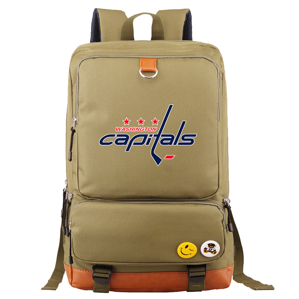 Washington Capitals Leafs Hockey Team Proof Backpack NoteBook Laptop School Bag