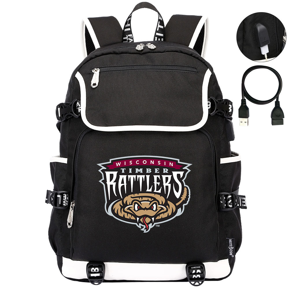 Wisconsin Timber Rattlers Backpack School Notebook Travel Bags