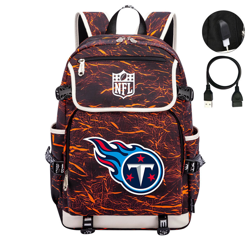 Tennessee Titans Football Rugby Backpack School Notebook Travel Bags