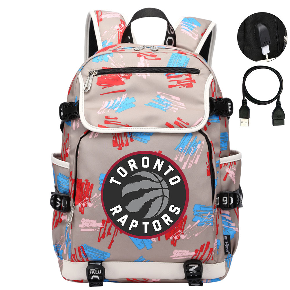 Toronto Raptors Backpack School Notebook Travel Bags