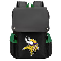 Minnesota Vikings Football Team Rugby Laptop Backpack Oxford School Bag