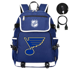 St Louis Blues Hockey Team Backpack School Notebook Travel Bags