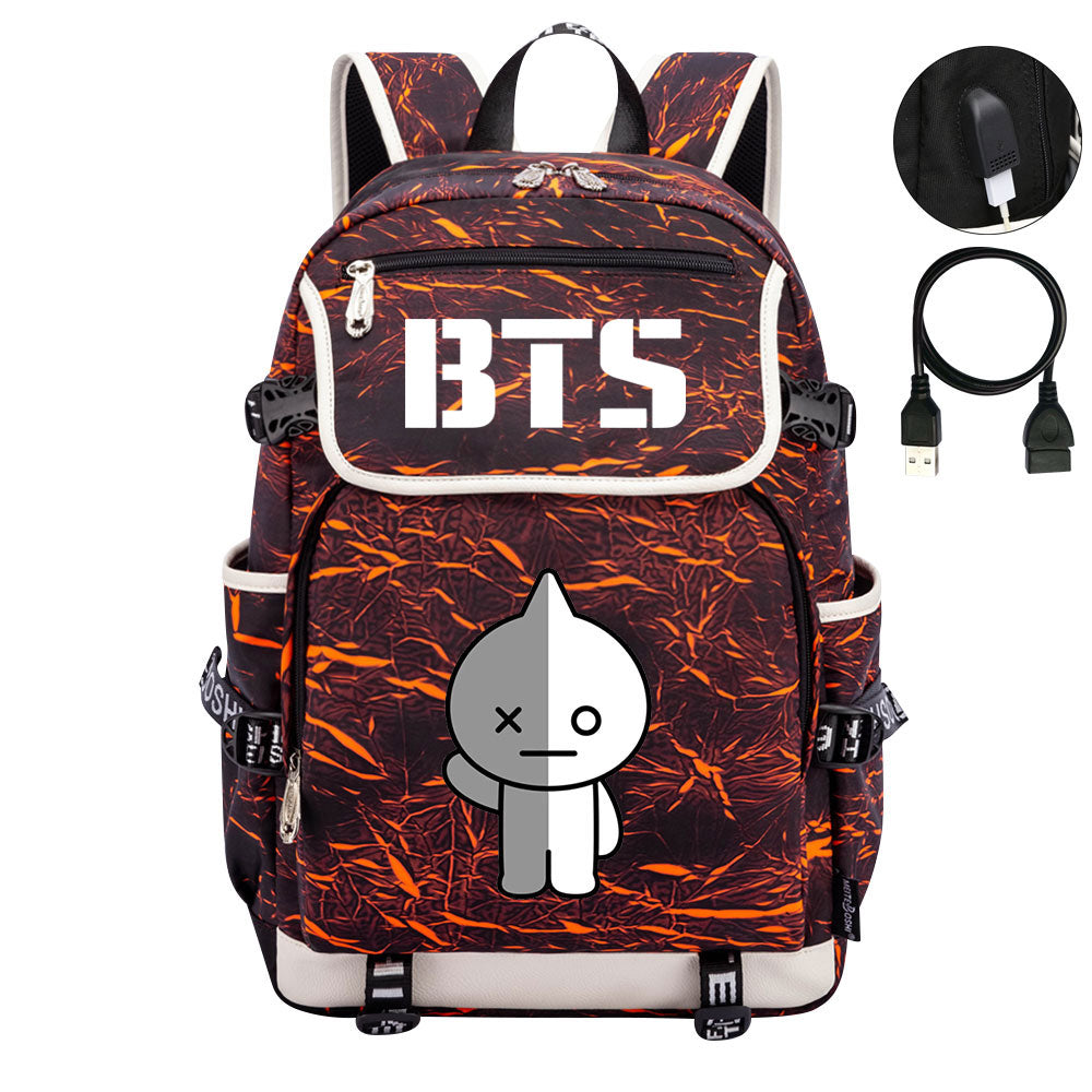 BTS VAN Backpack School Notebook Travel Bags