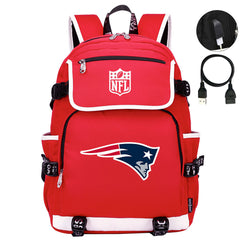 New England Patriots Football Rugby Backpack School Notebook Travel Bags