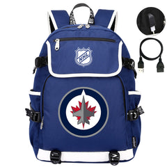 Winnipeg Jets Hockey League Backpack School Notebook Travel Bag