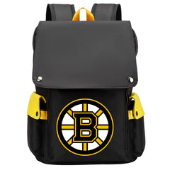 Boston Bruins Hockey Team School Backpack Oxford Laptop Bag