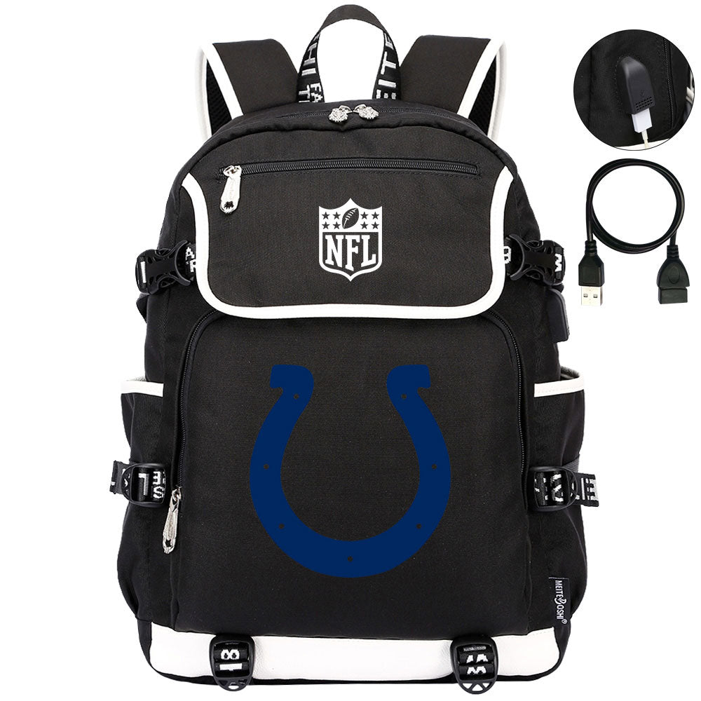 Indianapolis Colts Hockey League Backpack School Notebook Travel Bag