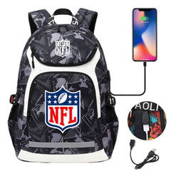 Football Team Rugby  Backpack School Notebook Travel Bags With USB