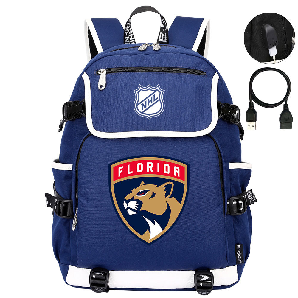 Florida Panthers Hockey League Backpack School Notebook Travel Bag