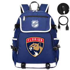 Florida Panthers Hockey League Backpack School Notebook Travel Bag
