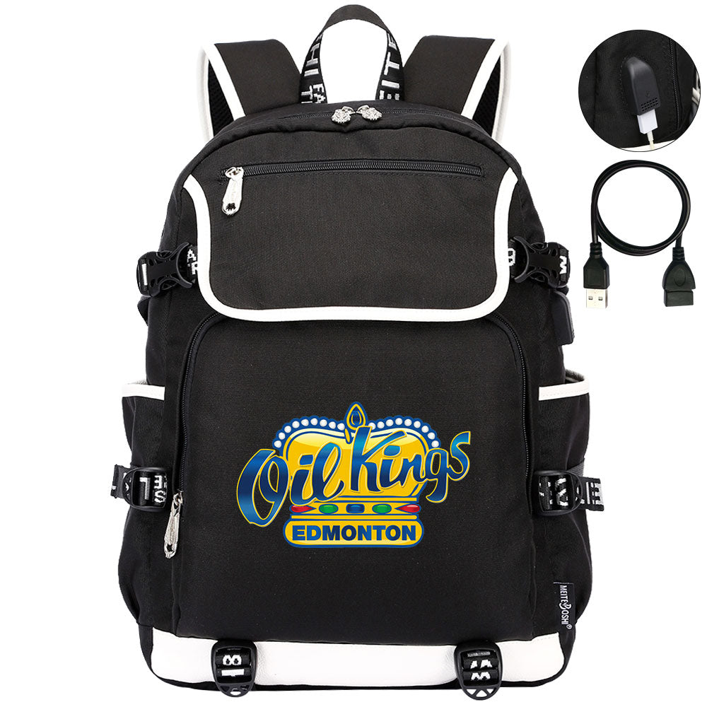 Edmonton Oil Kings Hockey League Backpack School Notebook Travel Bag