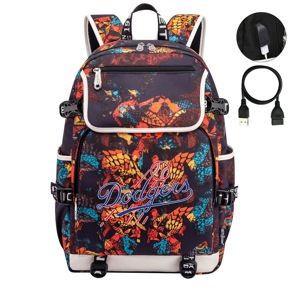 LA Dodgers Backpack School Notebook Travel Bags