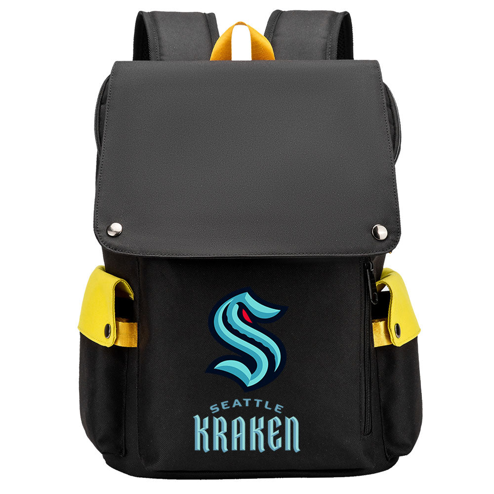 Seattle Kraken Hockey Team School Backpack Oxford Laptop Bag