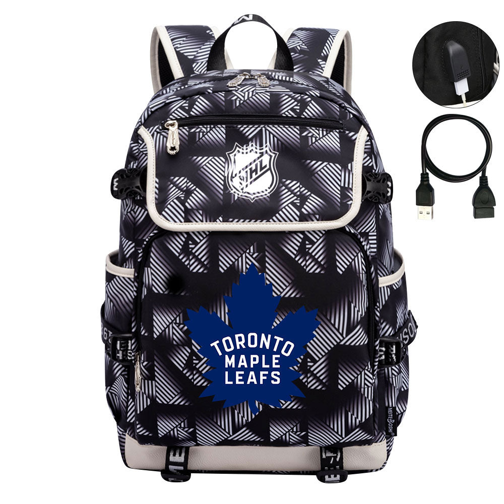 Toronto Maple Leafs Hockey League Backpack School Notebook Travel Bags