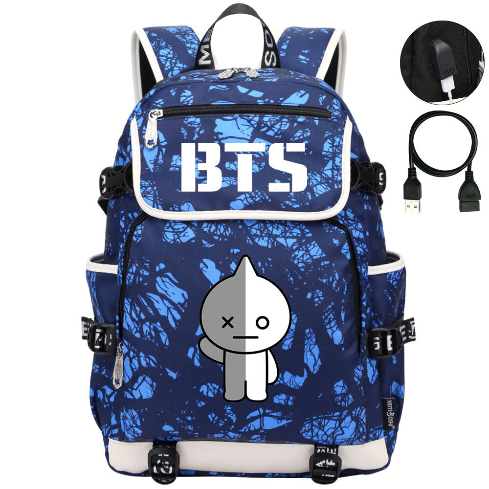 BTS VAN Backpack School Notebook Travel Bags