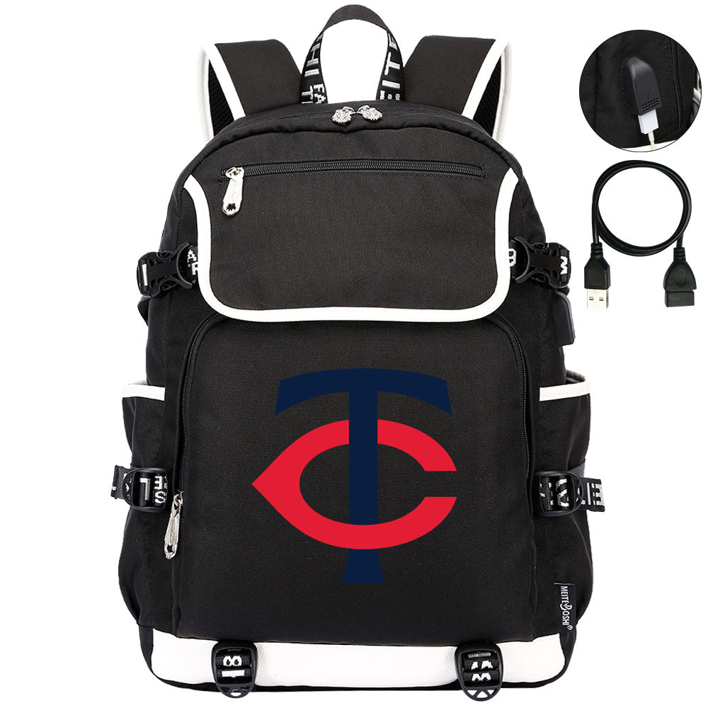 Minnesota Twins Backpack School Notebook Travel Bags