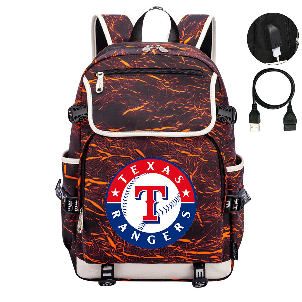 Texas Rangers Backpack School Notebook Travel Bags
