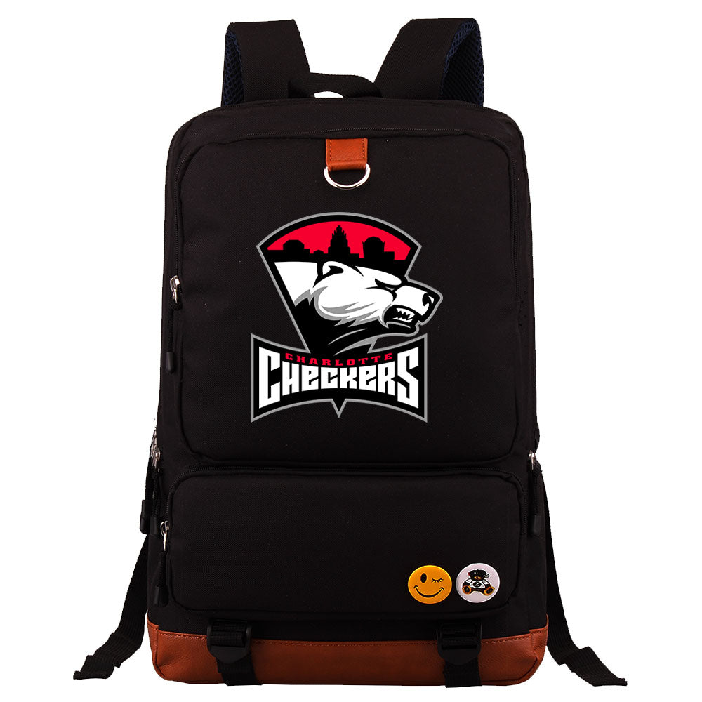 Charlotte Checkers Hockey Team Proof Backpack NoteBook Laptop School Bag
