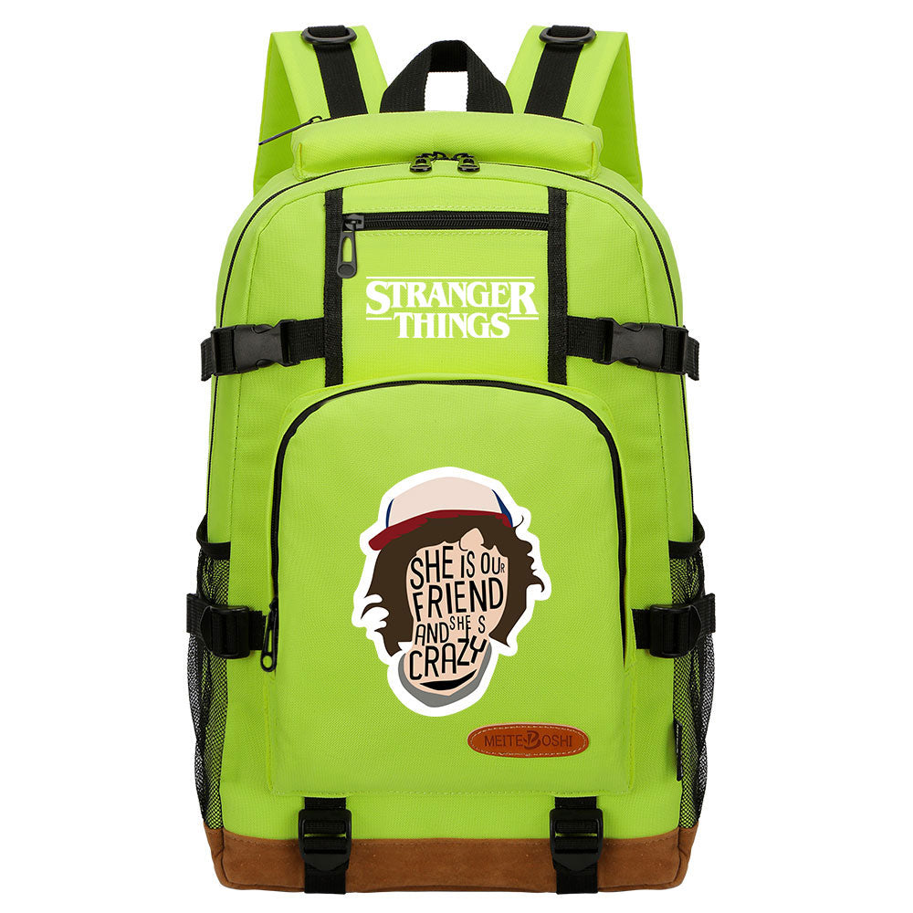 Strangers Things Dustin Henderson Waterproof Backpack School Notebook Travel Bag