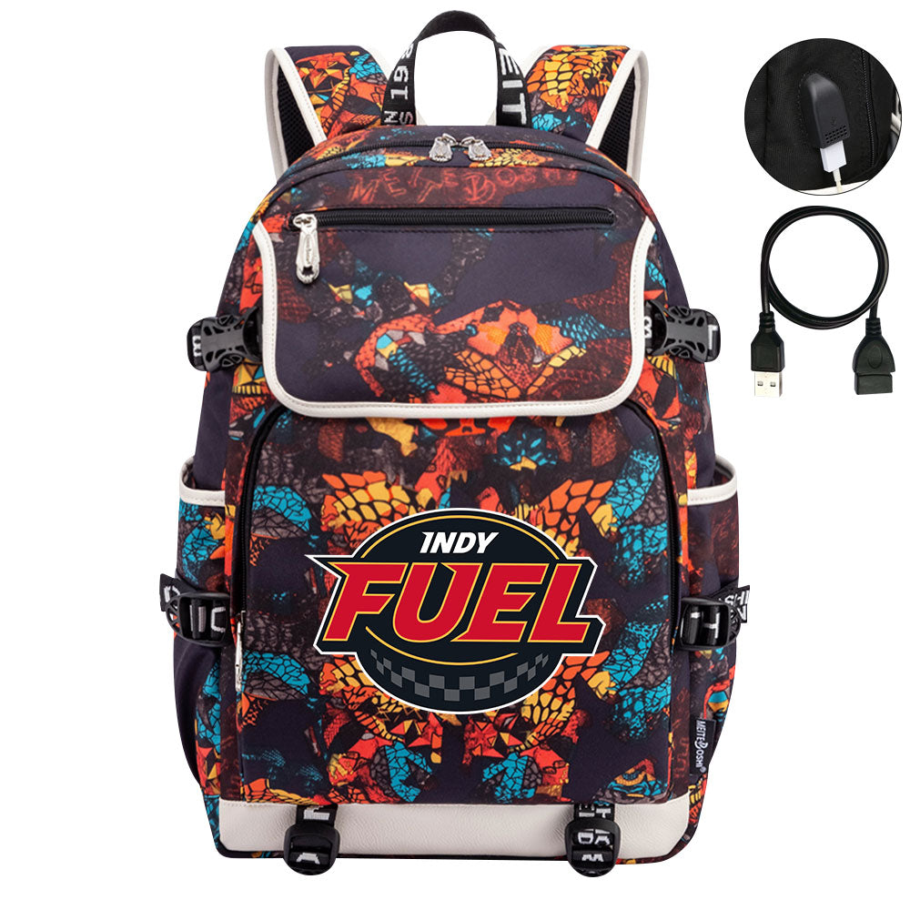 Indy Fuel Hockey League Backpack School Notebook Travel Bag
