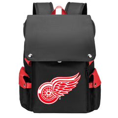 Detroit Red Wings Hockey Team School Backpack Oxford Laptop Bag