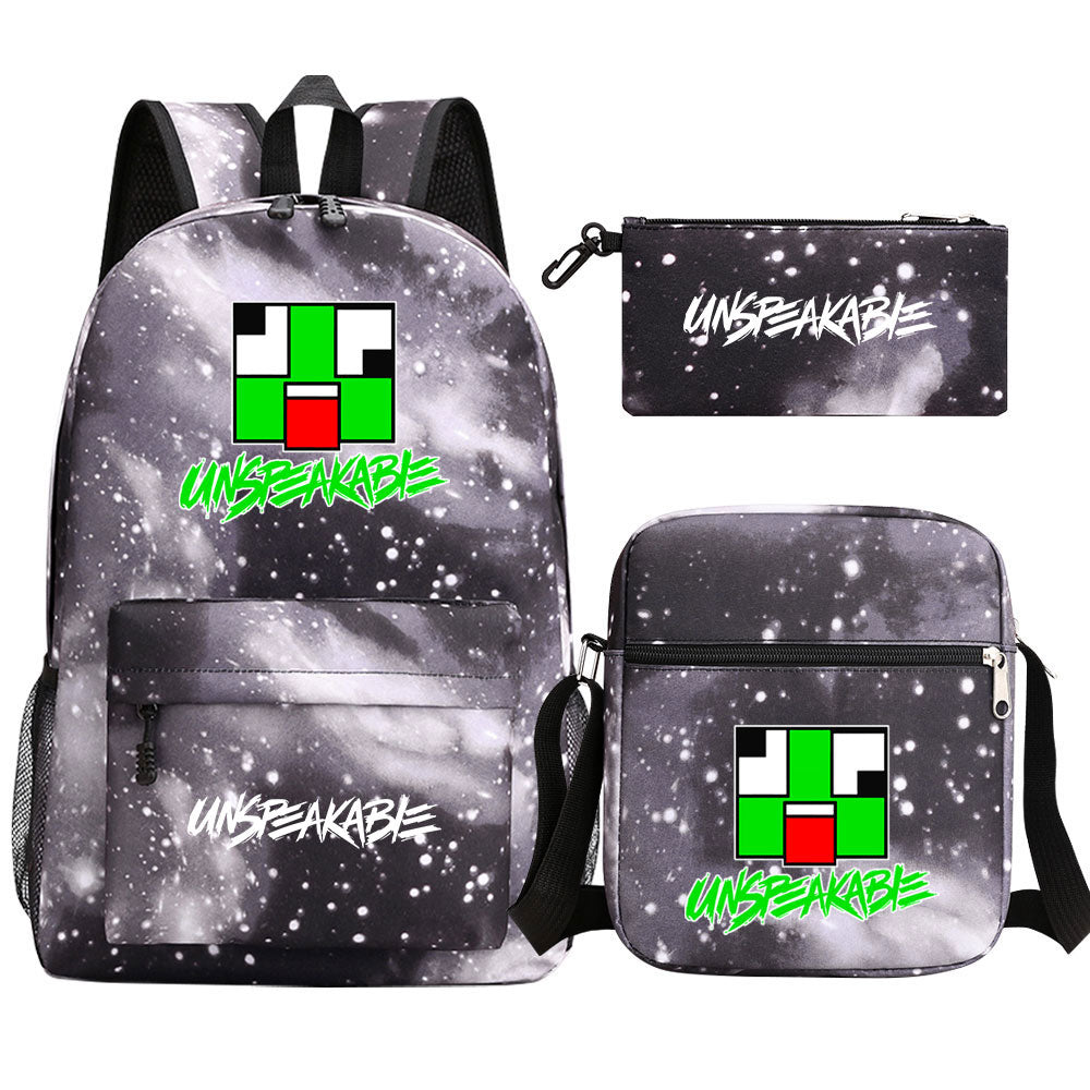 Unspeakable Game School Backpack Shoulder Bag Pencil Bags 3pcs Set