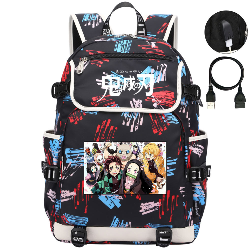 Demon Slayer Kimetsu No Yaiba Backpack School Notebook Travel Bags