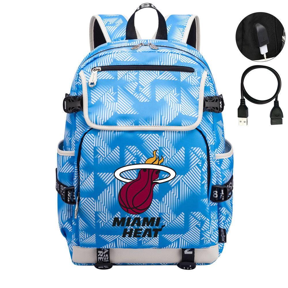 Miami Heat Backpack School Notebook Travel Bags