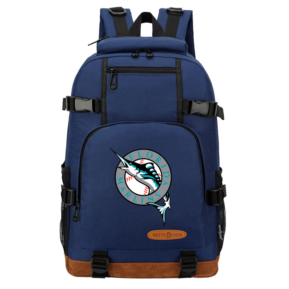 Florida Marlins Waterproof Backpack School Notebook Travel Bag