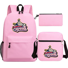 Walla Walla Sweets Baseball School Backpack Shoulder Bag Pencil Bags 3pcs Set