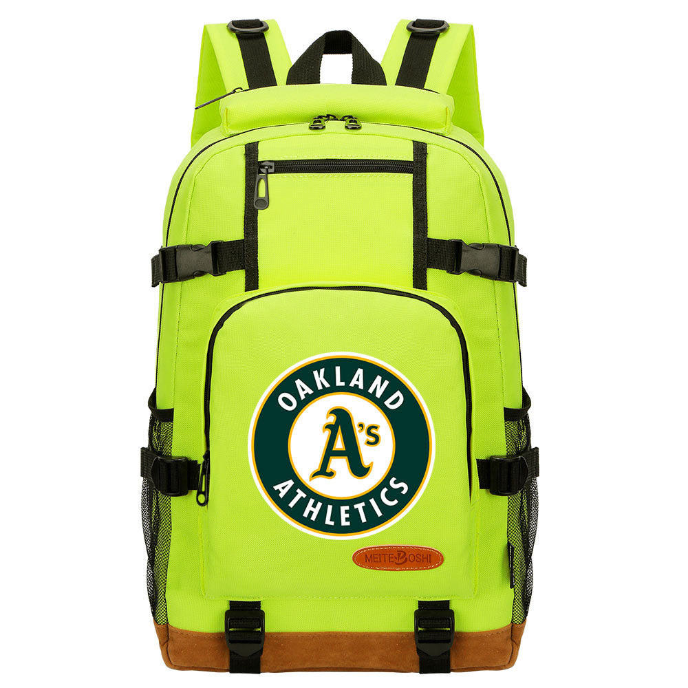 Oakland Athletics Waterproof Backpack School Notebook Travel Bag