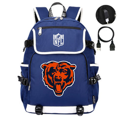 Chicago Bears Football Backpack School Notebook Travel Bags