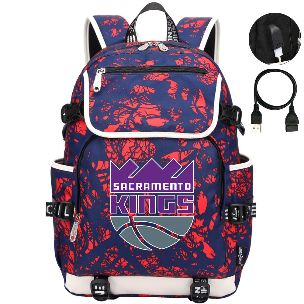 Sacramento Kings Backpack School Notebook Travel Bags