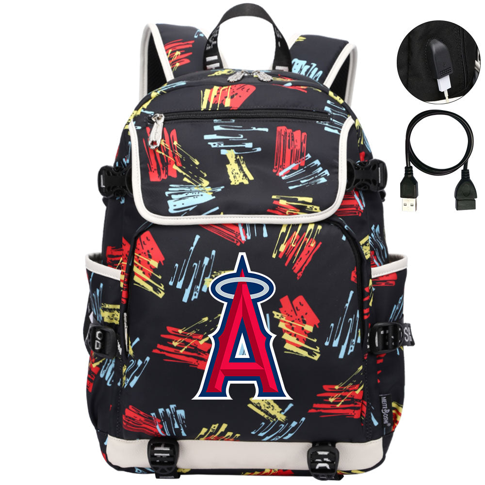 Los Angeles Angels Backpack School Notebook Travel Bags